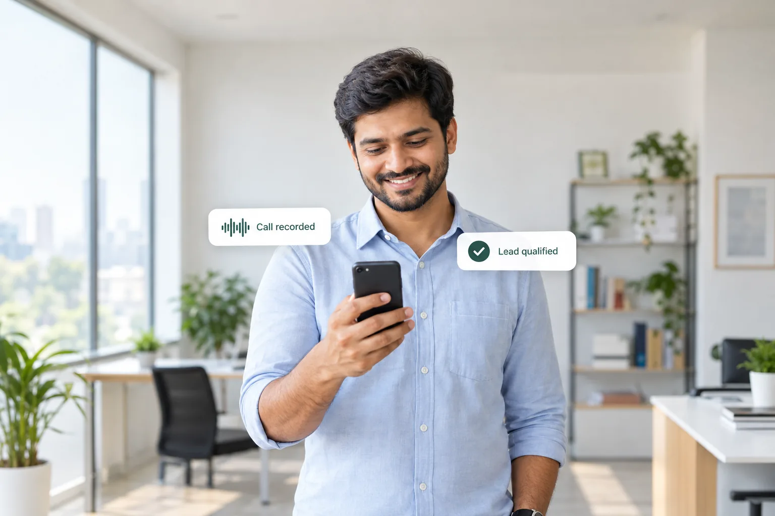An AI calling agent at work
